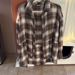 Plaid Button-Up Shirt